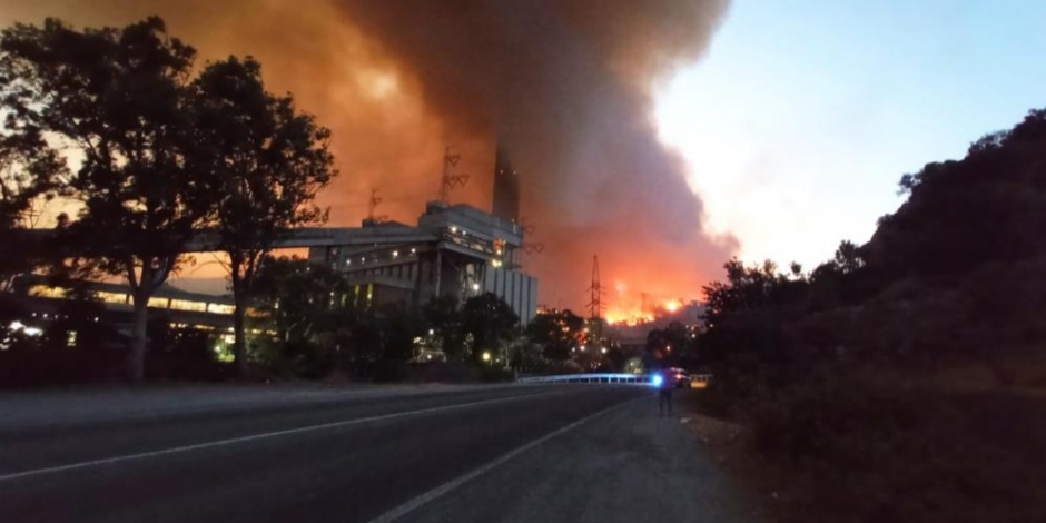 Milas'ta korkulan oldu: Alevler termik santrale sıçradı