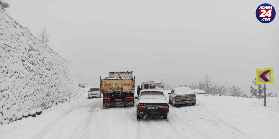 Adana’nın kuzeyinde kar sevinci