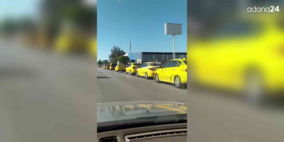 Adana’da taksicilerin ’zam’ kuyruğu